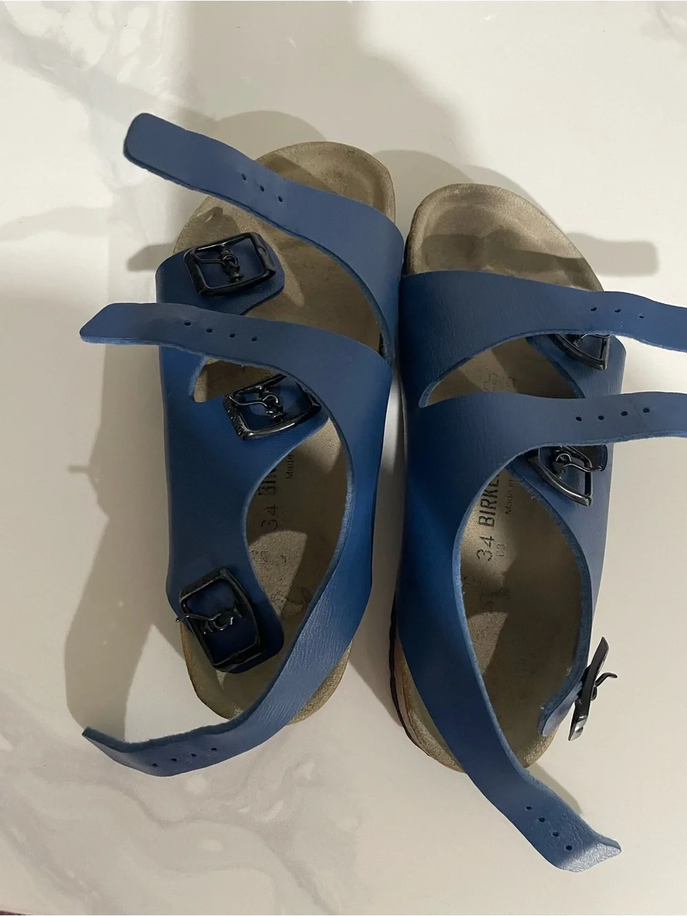 Birkenstock Milano Blue Ankle Strap Sandals Size 34 / US Kids 3